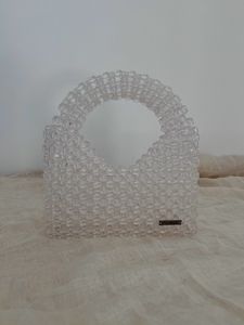 PEARLFIESTA Transparent Structured Handheld Bag