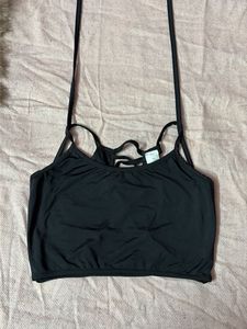 Black Cropped Tank Top