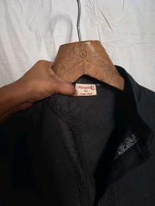 Classic Black Pathani kurta