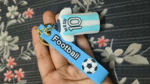Messi themed bag charm