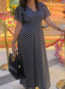 Chic Polka Dot Midi Dress