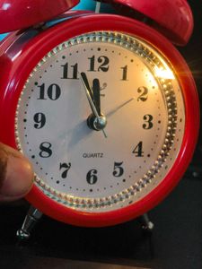Retro Red Twin Bell Alarm Clock