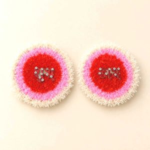 2 pairs.Total 6 pieces.Handmade with love