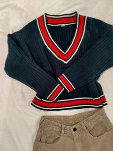H&amp;M Sweater And Wide Leg Jeans🌷