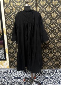 Flowy Black Midi Dress