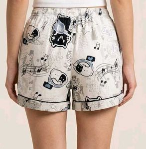 Cute Cartoon Cat Pajama Shorts