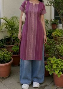 Purple ethnic kurta
