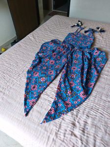 Blue Ethnic Print Kurta Set