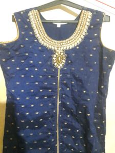 Stunning Blue Embellished Kurta