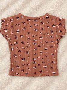 Cute Floral Print Crop Top