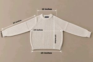 CREAM RIBBED TEXTURED CREW NECK SWEATER