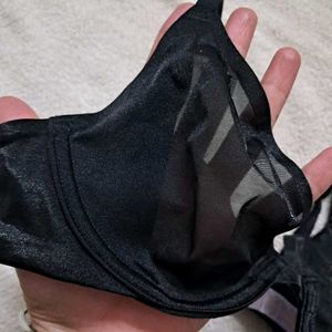 Rihanna SAVAGE × FENTY COLLECTION Black Mesh Bra