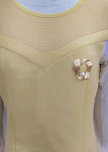 Elegant light Yellow  Gown