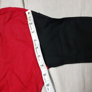 Women Kurti Black Red Embroidery Design Style Girl