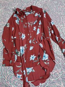 Primark Shirt  Wit Attach Shrug Pattern In In