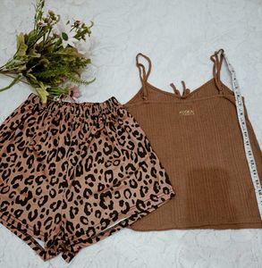 Cute Leopard Print Lounge Set