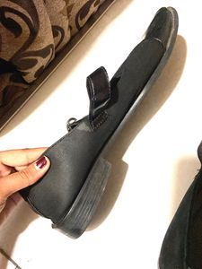 Black Leather Mary Jane Shoes