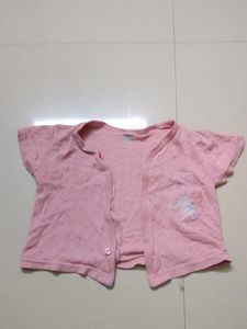 Pack of 2 Cute Baby Girl Pink Printed Onesie