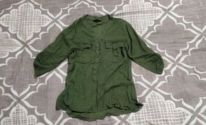 Olive Green Shirt top &amp; tshirt COMBO
