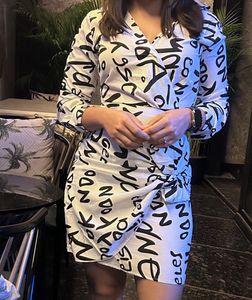 Stylish Printed Mini Shirt wrap Dress