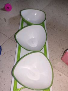 Bowl Set Of 3 With Serving Plate