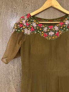 Stunning hand Embroidered Ethnic Gown