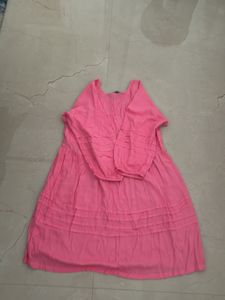 Pink Tiered Babydoll Dress