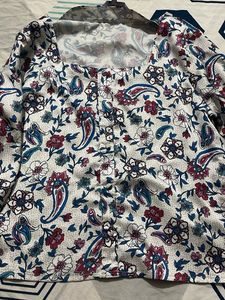 Floral Print Button-Up tops