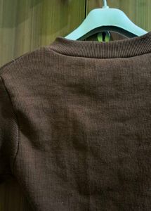 Brown Fitted Top