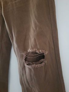 Brown Straight Leg Jeans