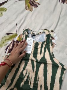 Zebra Print Sleeveless Tank Top