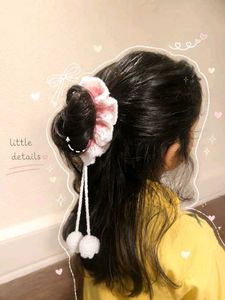 Crocheted Flower Scrunchie