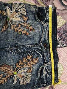 COMBO - Two Stylish Washed Jeans with Embellished