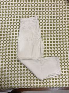 Stylish Cream Straight Leg Pants