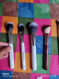 10 Pcs Of Paush beauty Brushes And Storage Bage