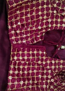 Purple Saree With Blouse
