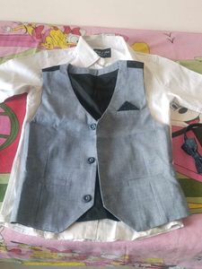 new Boys' Formal Shirt, Vest &amp; Bow Tie Set