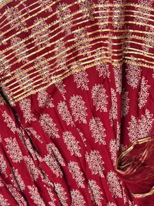 Maroon Printed Lehenga Choli Set with Dupatta