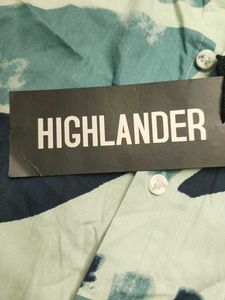 HIGHLANDER Men's Abstract Print Button-Up Shirt