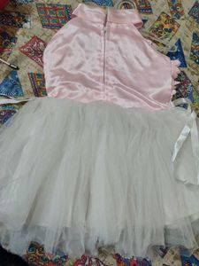 Adorable Pink &amp; White Tulle Dress