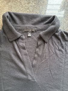 Banana Republic Charcoal Polo Top