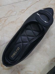 Black SHELCO Pointed-Toe Flats