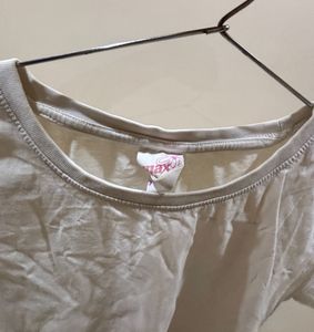 WHITE CROP TOP Women's Casual Short Sleeve T-Shirt