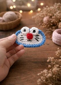Doraemon Crochet Hair Clip