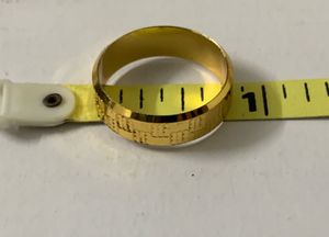 Unisex Elegant Gold Toned Textured Band Ring