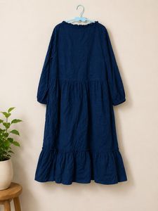 Navy Blue Tiered Maxi Dress