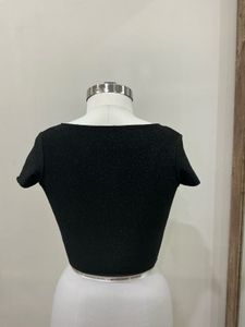 Black party wrap style top