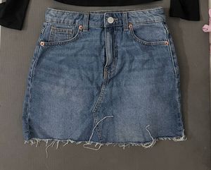 Classic Blue Denim Mini Skirt