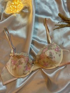 Floral Embroidered Bra