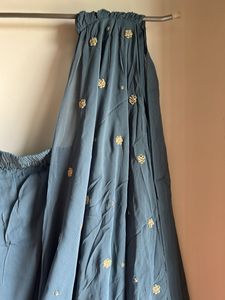 crop top drape skirt